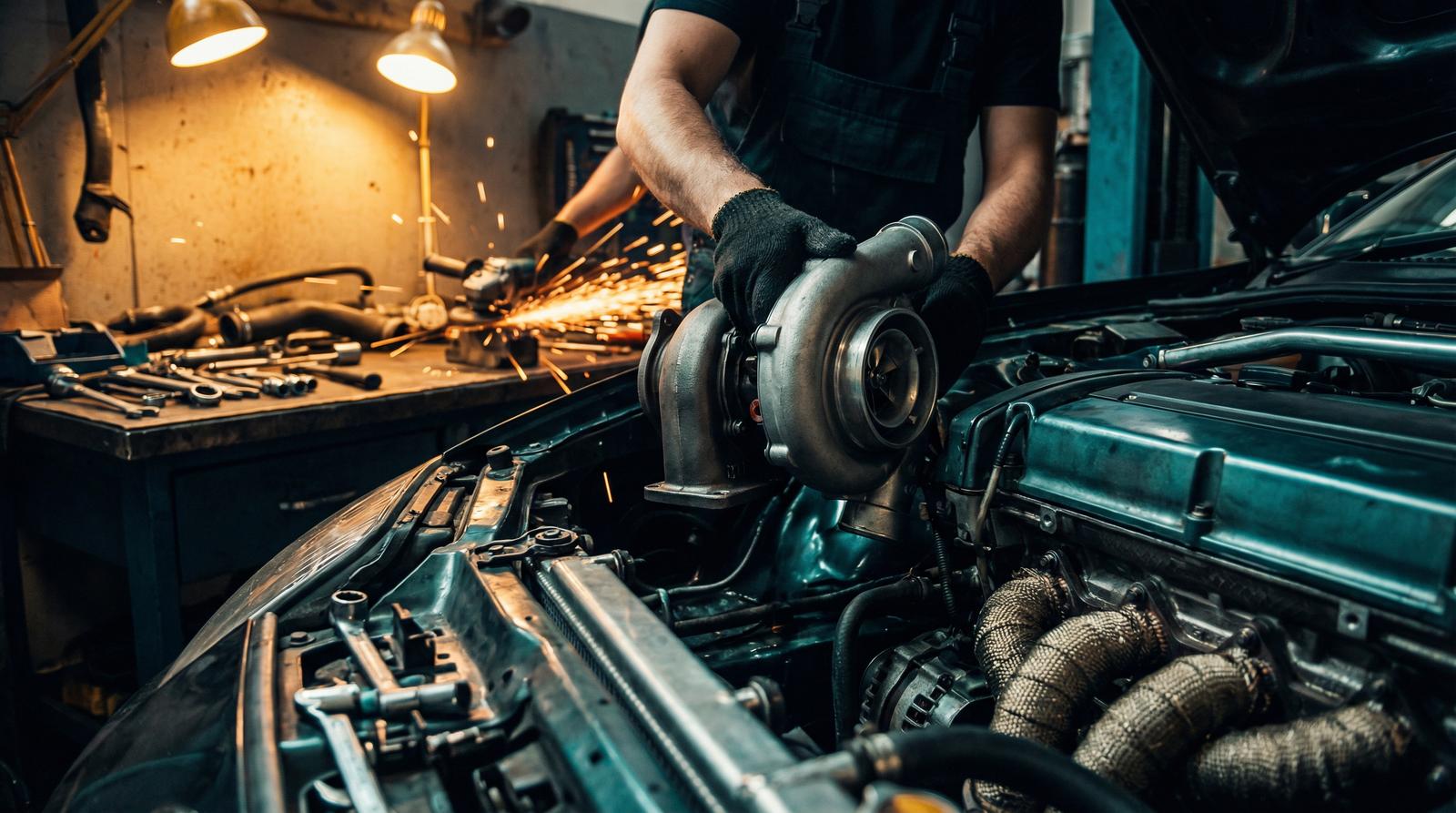 爆料吃瓜网修车视频教程-涡轮增压器安装